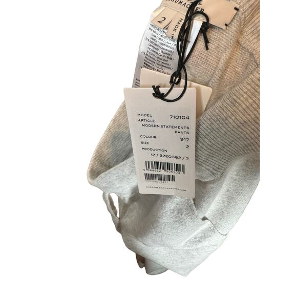NWT Dorothee Schumacher Modern Statements Gray Wide Leg Knit Pants 2 Medium - Picture 9 of 11